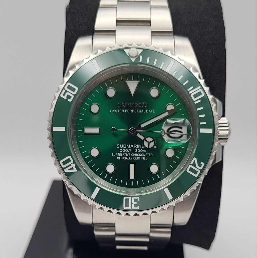 New Custom 40mm SeikoMod Automatic Watch Dive Watch